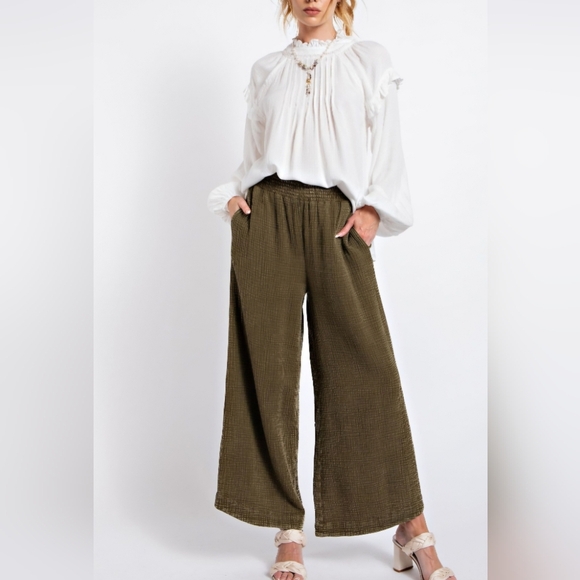 easel Pants - EASEL Super Comfy Washed Cotton Gauze Pants #454-459